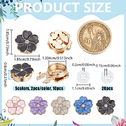 Flower Alloy Enamel Cufflinks&nbsp;BUTT-NB0002-21
