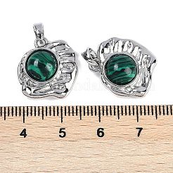 Synthetic Malachite Pendants&nbsp;KK-U043-43P-D