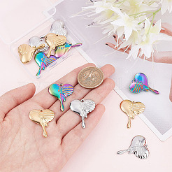 12Pcs 3 Colors 304 Stainless Steel Pendants&nbsp;STAS-UN0039-27