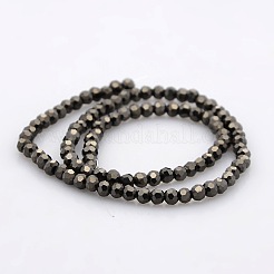 Full Plated Glass Faceted Round Spacer Beads Strands&nbsp;GLAA-A027-3mm-FP02