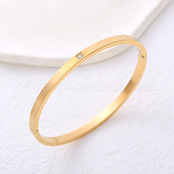 European polished plain circle single diamond bracelet for women minimalist stylish accessory&nbsp;GW1668-2