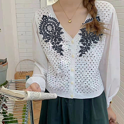 Polyester Embroidery Flower Lace Appliques&nbsp;DIY-WH0409-61