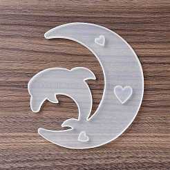 DIY Animal on the Crescent Moon Big Pendant Silhouette Silicone Molds&nbsp;LS-DIY-F125-04