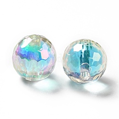 Two Tone UV Plating Rainbow Iridescent Acrylic Beads&nbsp;TACR-D010-03B-02