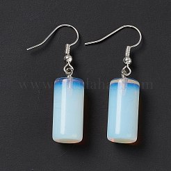 Gemstone Cylindrical Dangle Earrings&nbsp;EJEW-D188-01P