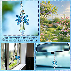 1Pc Glass Angel Pendant Decorations&nbsp;HJEW-DJ0001-17A