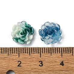 Flower Resin Cabochons with Glitter Powder&nbsp;CRES-Q006-05A