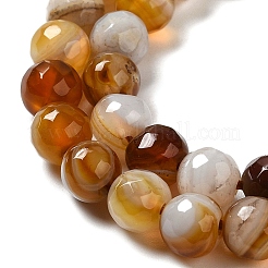 Natural Striped Agate/Banded Agate Beads Strands&nbsp;G-A246-8mm-10