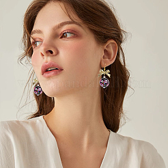 10Pcs Handmade Inner Flower Lampwork Beads&nbsp;LAMP-PA0001-02B