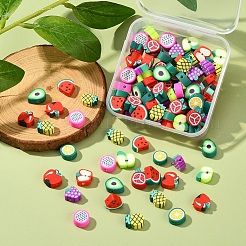 100Pcs 10 Style Handmade Polymer Clay Beads Set&nbsp;CLAY-YW0001-55