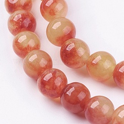 Two Tone Natural Jade Bead Strands&nbsp;X-G-R165-8mm-02