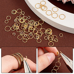 400Pcs 4 Styles 304 Stainless Steel Open Jump Rings&nbsp;STAS-GA0001-66