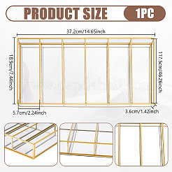6 Grids Brass & Glass Sunglasses Organizer Case&nbsp;ODIS-WH0080-20A