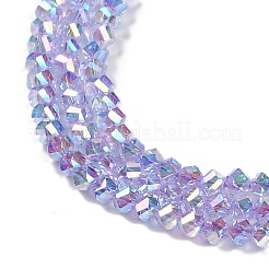 Electroplate Glass Beads Strands&nbsp;GLAA-Q105-04