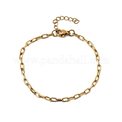 304 Stainless Steel Paperclip Chain Bracelets for Women Men&nbsp;BJEW-A050-03G
