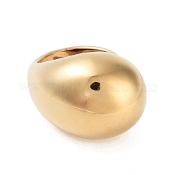 Teardrop Ion Plating(IP) 304 Stainless Steel Rings for Women&nbsp;RJEW-K270-01A-G