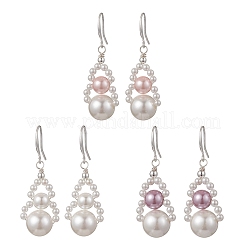 Shell Pearl Dangle Earrings&nbsp;EJEW-JE07226