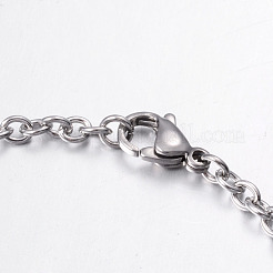 Tarnish Resistant 201 Stainless Steel Charm Bracelets&nbsp;BJEW-G475-02P