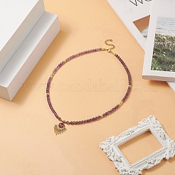 Natural Amethyst Beaded Necklaces&nbsp;NJEW-JN04226-05
