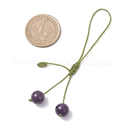 4Pcs Cherry Gemstone Pendant Decorations for Mobile Accessories&nbsp;HJEW-TA00422