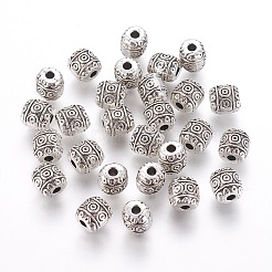 Tibetan Style Alloy Barrel Beads&nbsp;LS-TIBEB-5178-AS-NR