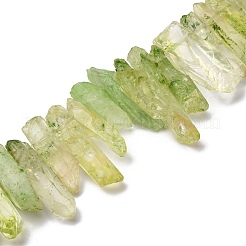 Natural Crackle Quartz Crystal Dyed Beads Strands&nbsp;G-I345-05G