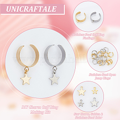 DIY Star Charm Cuff Ring Making Kit&nbsp;STAS-UN0051-40