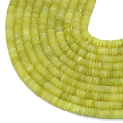 Frosted Natural Lemon Jade Beads Strands&nbsp;G-K389-C03-01
