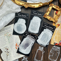 120Pcs 4 Styles PET Adhesive Waterproof Stickers Set&nbsp;STIC-GA0001-03