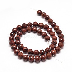 Natural Mahogany Obsidian Round Bead Strands&nbsp;G-P072-44-8mm