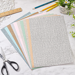10Sheets 10 Colors Self Adhesive Textured PVC Wall Stickers&nbsp;DIY-BC0005-25