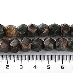 Natural Glaucophane Star Cut Round Beads Strands&nbsp;G-M418-C12-01