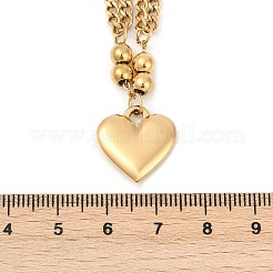 304 Stainless Steel Heart Pendant Necklaces for Women&nbsp;NJEW-Z072-06G