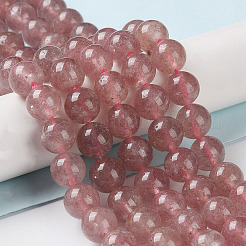 Natural Strawberry Quartz Beads Strands&nbsp;G-R435-03-A01