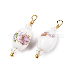 Handmade Porcelain Pendants&nbsp;KK-P242-19G-02-1