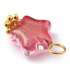 Electroplate Glass Charms&nbsp;PALLOY-JF00463-M