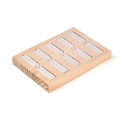 10-Slot Rectangle Bamboo Ring Display Tray Stands&nbsp;RDIS-WH0002-28B