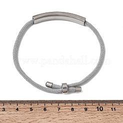 Round Nylon Milan Cord Slider Bracelet Making&nbsp;BJEW-L722-01P-17