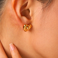 304 Stainless Steel Stud Earrings for Women&nbsp;WGC125F-01
