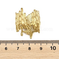304 Stainless Steel Cuff Open Rings for Women&nbsp;RJEW-A102-09G