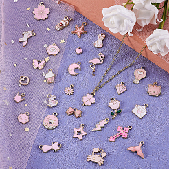30Pcs 30 Style Alloy Enamel Pendants & Charms&nbsp;ENAM-CJ0001-116