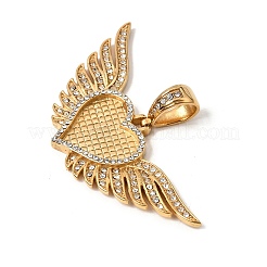 304 Stainless Steel Cubic Zirconia Big Pendant Cabochon Settings&nbsp;LS-SA-CBA8660-03G