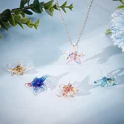 5pcs 5 colors Handmade Lampwork Pendants&nbsp;LAMP-SC0001-23