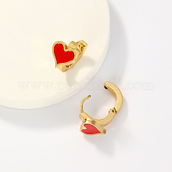Romantic Heart 201 Stainless Steel Hoop Earrings&nbsp;CN6275