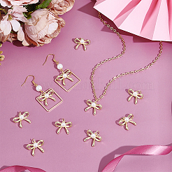 10Pcs Rack Plating Brass with ABS Plastic Pearl Charms&nbsp;KK-UN0004-98