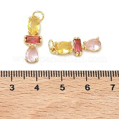 Brass Micro Pave Cubic Zirconia Pendants&nbsp;KK-H259-12B-G01