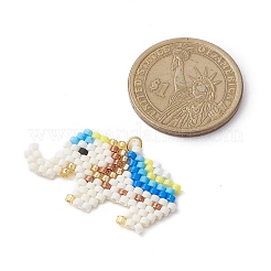 Seed Beads Beaded Pendants&nbsp;PALLOY-MZ00250-02