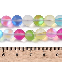 Electroplated Synthetic Moonstone Beads Strands&nbsp;G-C131-B01-02