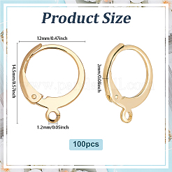 100Pcs 304 Stainless Steel Leverback Earring Findings&nbsp;STAS-ME0001-25