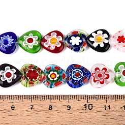 Handmade Millefiori Lampwork Beads Strands&nbsp;LAMP-T022-08